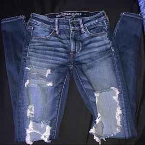 American Eagle Super Stretch Ripped Jeans